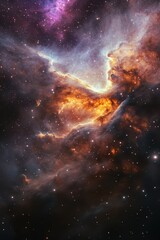 Wall Mural - A dark blue sky filled with twinkling stars, perfect for use in astronomy or space-related designs
