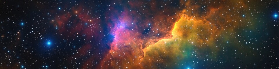 Wall Mural - galaxy with bright stars and vibrant colors
