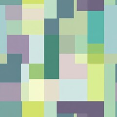 Wall Mural - Pastel Geometric Abstract Background with Green and Purple Tones