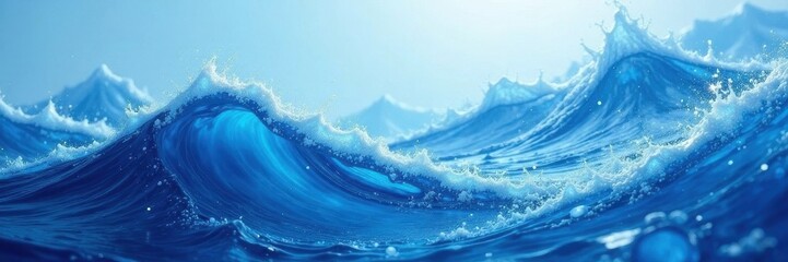 abstract swirling blue ice, frozen wave texture, blue, illustration