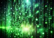 © Danicha - Surreal Green Binary Code: Blurred Digital Data Processing Stock Photo