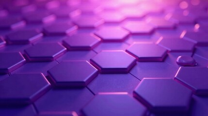 Fototapete - Abstract Purple Hexagonal Pattern Background Texture  A Close-Up View of Interlocking Geometric Shapes