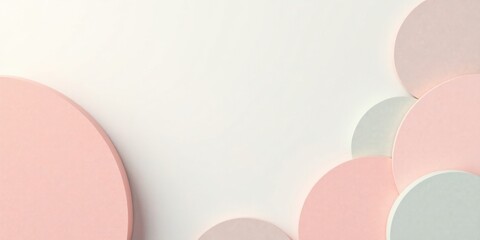 Fototapete - Abstract Pastel Circles Composition  A Soft and Elegant Background Design Featuring Overlapping Shapes