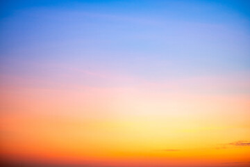 Wall Mural - sky,sunset, beautiful , luxury soft gradient orange gold clouds and sunlight on the blue sky perfect
