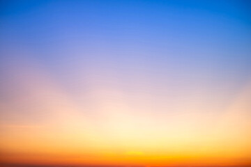 Wall Mural - Beautiful , luxury soft gradient orange gold clouds and sunlight on the blue sky perfect for the background, take in evening,Twilight, Large size, high definition landscape photo