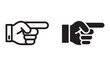 © Design Point - Finger pointing vector icon.
