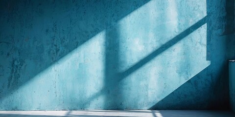 Aufkleber - A blue wall with a shadow on it