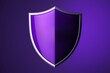 © haiqiang - purple shield with chrome trim on a purple background