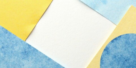 Leinwandbilder - Abstract Pastel Color Blocks with Central White Space for Text or Design