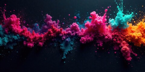Aufkleber - Vibrant Hues Exploding in a Symphony of Color, Creating an Abstract Masterpiece of Artistic Expression