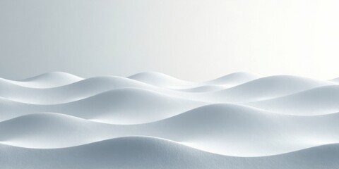 Aufkleber - Serene Undulating Snowscape A Winter Wonderland of Gentle Curves and Soft Light