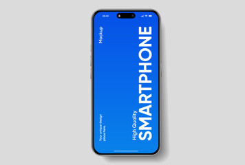 Fototapete - Realistic smartphone mockup. Mobile phone vector with isolated on white background. Device front view. 3D mobile phone with shadow. Realistic, high quality smart phone mockup for ui ux presentation.