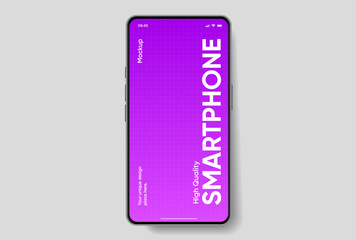 Fototapete - Realistic smartphone mockup. Mobile phone vector with isolated on white background. Device front view. 3D mobile phone with shadow. Realistic, high quality smart phone mockup for ui ux presentation.