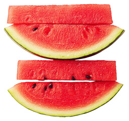 Wall Mural - Sliced Watermelon on Transparent Background