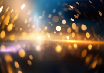 Poster - Abstract background of glowing bokeh lights.