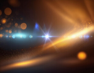 Leinwandbilder - Abstract background featuring a golden gradient with blurred lights and a textured surface.