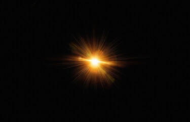 Poster - A bright, golden light bursts forth from the center of the image, radiating out in a series of thin, glowing lines.