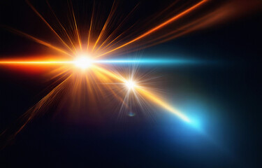 Leinwandbilder - A bright white starburst, radiating light against a dark background.