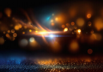 Poster - Abstract background with blurred lights and sparkling glitter.
