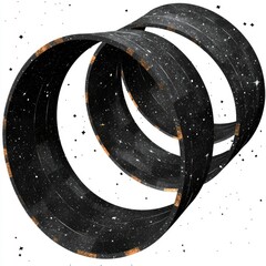 Wall Mural - cosmic highway abstract intertwined rings of stars and space