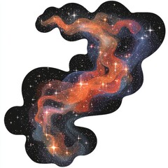 Wall Mural - abstract nebula cosmic swirl of stars and gas