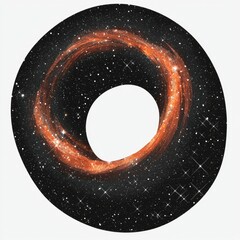 Wall Mural - abstract cosmic ring celestial vortex of stars and nebula