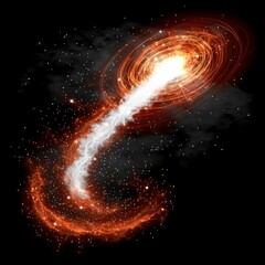 Wall Mural - cosmic stream energetic galaxy core with stellar eruption