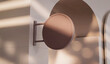 © Ismayil - Minimalist Round Signboard Mockup, Color of the year 2025 mocha mousse