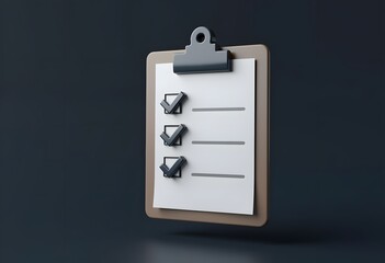 Project Document Plan 3D Rendering Illustration

