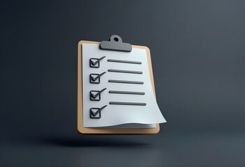 Project Document Plan 3D Rendering Illustration
