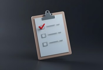 Project Document Plan 3D Rendering Illustration

