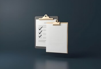 Project Document Plan 3D Rendering Illustration
