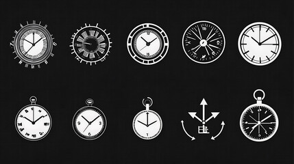 set of vector buttons