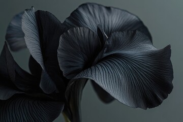 dark petals of a mysterious black flower