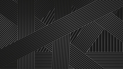 Wall Mural - abstract decoration, golden pattern, halftone gradients, black and white stripes, lines abstract gra