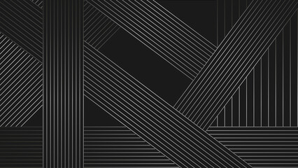 Wall Mural - abstract decoration, golden pattern, halftone gradients, black and white stripes, lines abstract gra