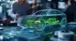 © pisan thailand - Innovative automotive technology showcase modern garage digital 3d model high-tech environment loveconnected concept