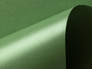 Aufkleber - Deep forest green paper background with a smooth matte texture and subtle wavy edges. Rich basil and olive tones create an elegant, refined, and harmonious abstract design.