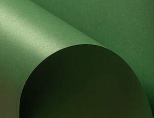 Aufkleber - Deep green paper background with a smooth matte texture and subtle wavy edges. Earthy olive and basil tones create an elegant, refined, and harmonious abstract design.
