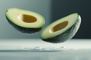 Sticker - Fresh Avocado Slices in Motion