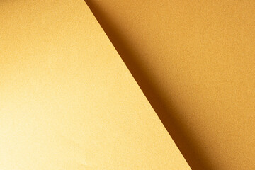 Aufkleber - Golden saffron paper background with a pearlescent, glossy texture and shimmering reflections. Radiant honey tones and sleek geometric folds create a rich, elegant, and luxurious abstract design.