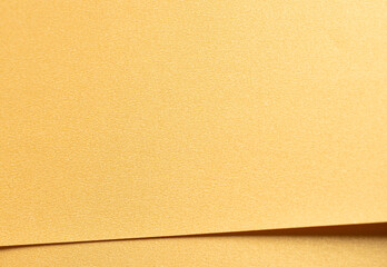 Leinwandbilder - Golden yellow paper background with a smooth texture and soft gradient. Subtle geometric lines and wavy patterns create an elegant, sophisticated, and harmonious abstract design.