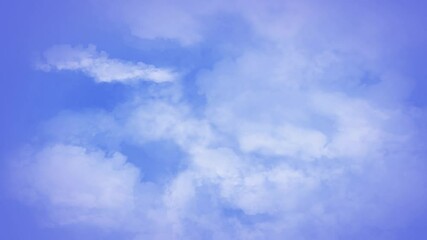 Wall Mural - Soaring Up Through the Clouds 4k Loop features a view of a blue sky floating upward through moving clouds in a loop.