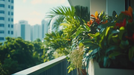 Canvas Print - Cityscape from Balcony View