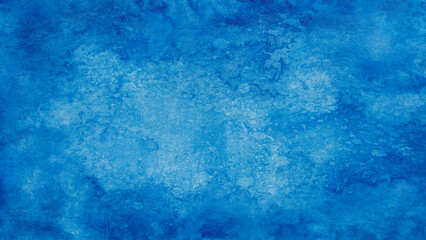 Poster - Blue azure turquoise abstract hand painted watercolor background on textured paper for textured backgrounds templates and web banner designs