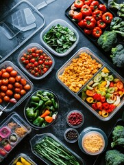 Wall Mural - Fresh produce in storage containers