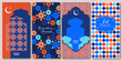 © olechkaart - Islamic, oriental style frame, silhouette. Geometric arab frame set. Ramadan kareem design elements, backgrounds, icons.