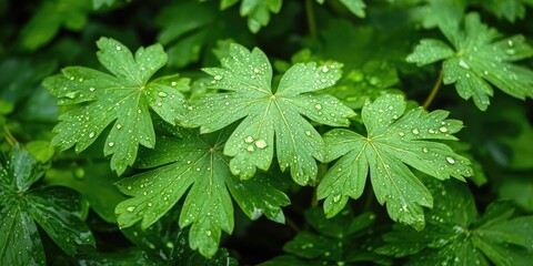 Wall Mural - Water Droplets on Plant