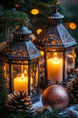 Wall Mural - Christmas Tree Candles