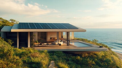 Canvas Print - Solar House Roof